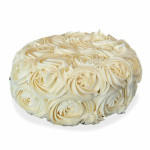 Half Kg White Rose Cake